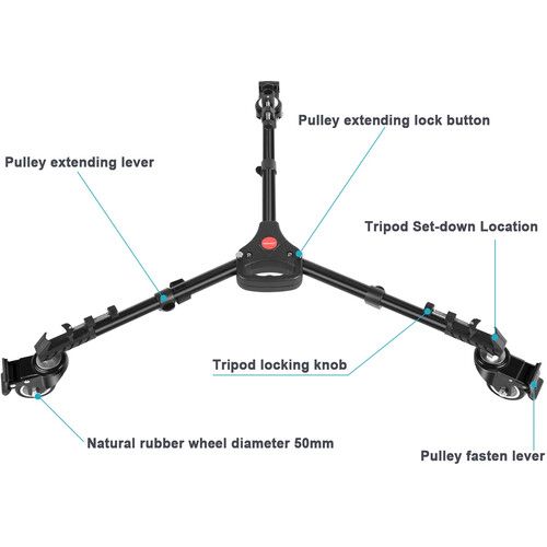 Neewer NW-600 Heavy-Duty Tripod Dolly