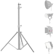 Padom 9.2Ft/2.8M Stainless Steel Photography Light Stand With 1/4" To 3/8" Universal Adapt
