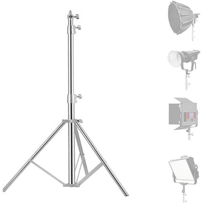 Padom 9.2Ft/2.8M Stainless Steel Photography Light Stand With 1/4" To 3/8" Universal Adapt