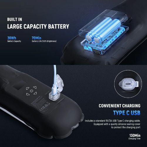 NEEWER BASIC GC30C 30W Bi Color Handheld Inflatable LED Tube Light