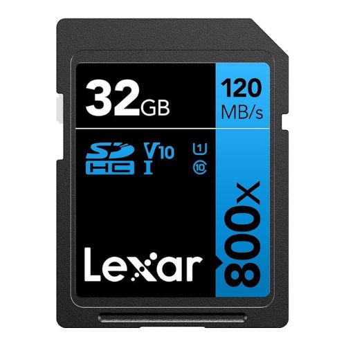 LEXAR PROFESSIONAL 32 GB/64 GB/128 GB/256 GB 800X PRO SDXC UHS-I CARD - 32 GB