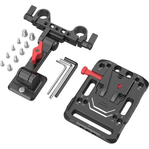 SmallRig V-Lock Battery Plate with 15mm Rod Clamp and Adjustable Arm (2991)