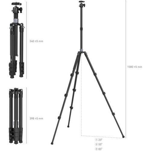 SmallRig Carbon Fiber Tripod with Center Column AP-20 &amp; Ball Head (4059)