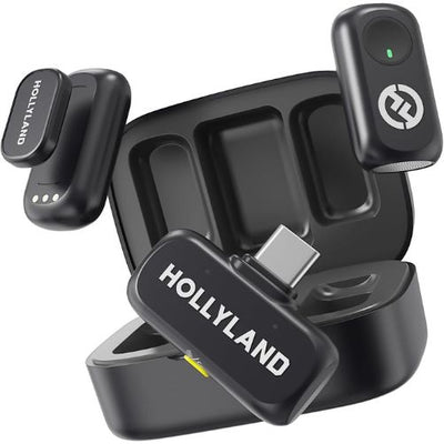 Hollyland LARK A1 Duo 2-Person Wireless Microphone System with USB-C Connector for Mobile Devices