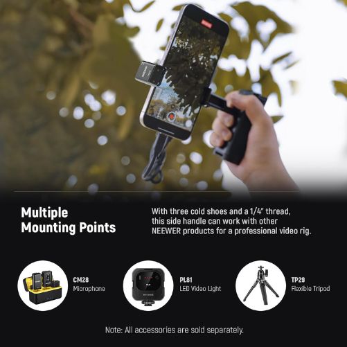 NEEWER Bluetooth Wireless Handle with Phone Clamp and SSD Clamp