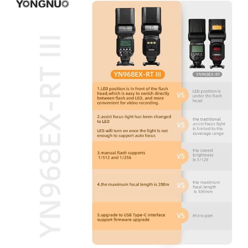 YONGNUO YN968EX-RT III Flash Speedlite, for Canon Wireless Signal Cameras