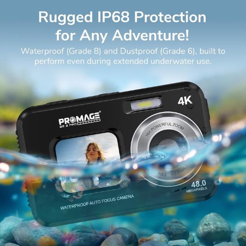 PROMAGE 4K Waterproof Digital Camera (PC150)