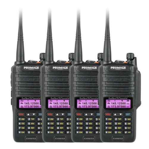 Promage Connect 8W Radio Handheld Dual Band Portable Walkie Talkies With Earpiece (PC-WT900 Plus) 1-20 Set - 4S