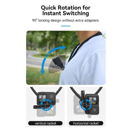 Telesin S2-HNB-09 Action Camera Neck Mount Se2.0 (Black)