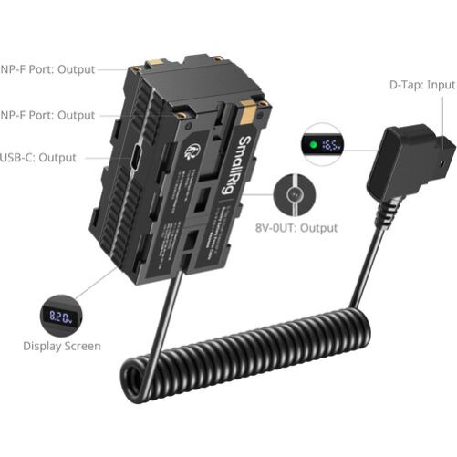 SmallRig D-Tap to Dual-Sided NP-F Dummy Battery Power Adapter 4884