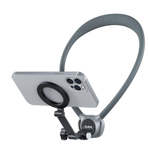 Telesin P2-HNB-02-GY Magnetic Neck Mount for Phones (Grey)