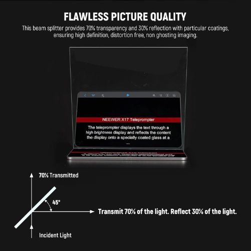 NEEWER 14" Beam Splitter for Teleprompter
