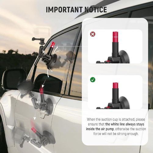 Neewer 3-in-1 Suction Cup Car Mount Kit with Extension
