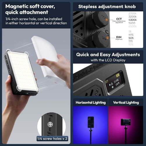 ULANZI LM-P40 RGB LED Video Light