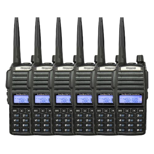Promage Connect Walkie Talkies PC-WT820 With Earpiece 5W Radio Handheld Dual Band Portable (1-20 set) - 6S
