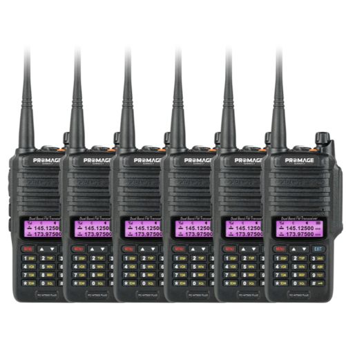 Promage Connect 8W Radio Handheld Dual Band Portable Walkie Talkies With Earpiece (PC-WT900 Plus) 1-20 Set - 6S