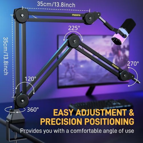 MAONO BA37 Microphone Suspension Boom Arm Stand