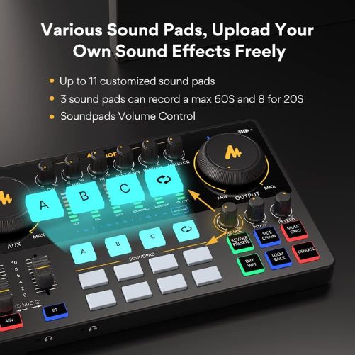 MAONO Caster AME2 10-Channel Podcast Audio Interface