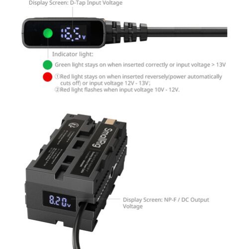 SmallRig D-Tap to Dual-Sided NP-F Dummy Battery Power Adapter 4884