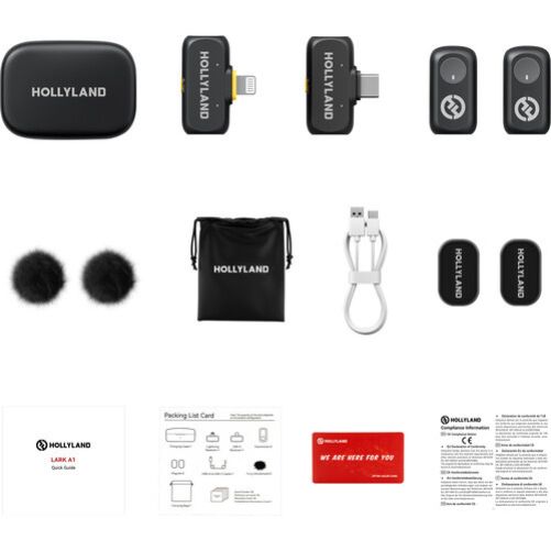 Hollyland LARKA1 Combo Wireless Microphone System for iPhone and Android Devices