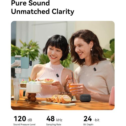 Hollyland LARK A1 Duo 2-Person Wireless Microphone System with USB-C Connector for Mobile Devices