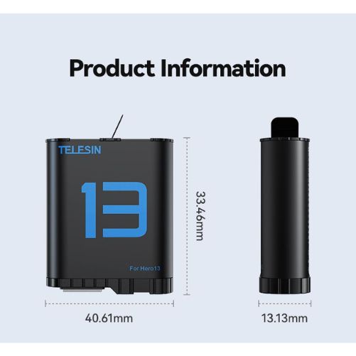 Telesin S0-BTR-06-TGP Rechargeable Lithium-Ion Battery For Gopro Hero 13