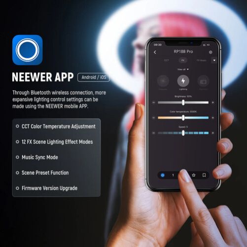 Neewer RP18B Pro Bi-Color LED Ring Light