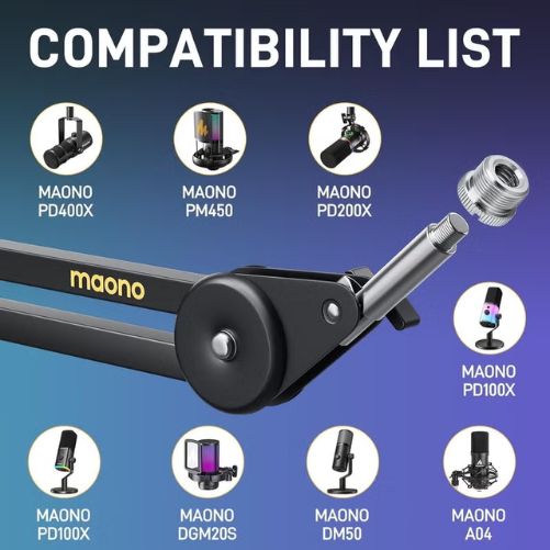MAONO BA37 Microphone Suspension Boom Arm Stand
