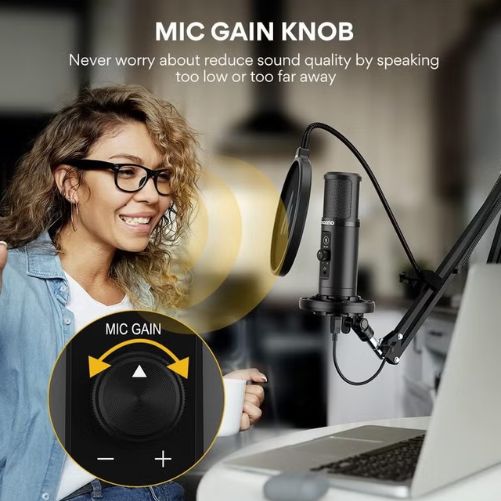 MAONO AU-PM422 Podcast USB Microphone Plug & Play