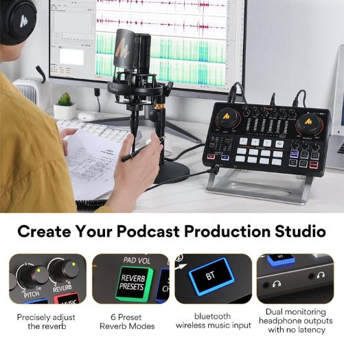 MAONO Caster AME2 10-Channel Podcast Audio Interface