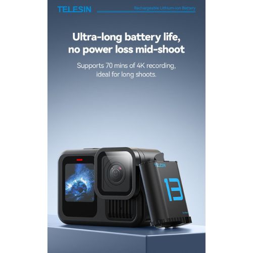 Telesin S0-BTR-06-TGP Rechargeable Lithium-Ion Battery For Gopro Hero 13