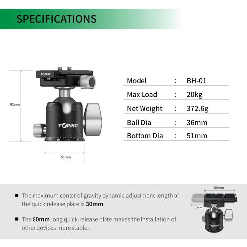 Accsoon TOPRIG BH-01 360° Panoramic Ball Head