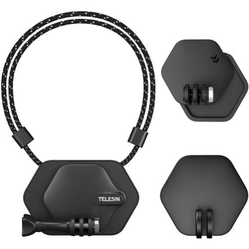 TELESIN TE-MMK-001 Magnetic Action Camera Neck Mount with Nano Sticker Kit