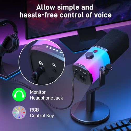 Maono PD100X RGB XLR/USB Dynamic Microphone