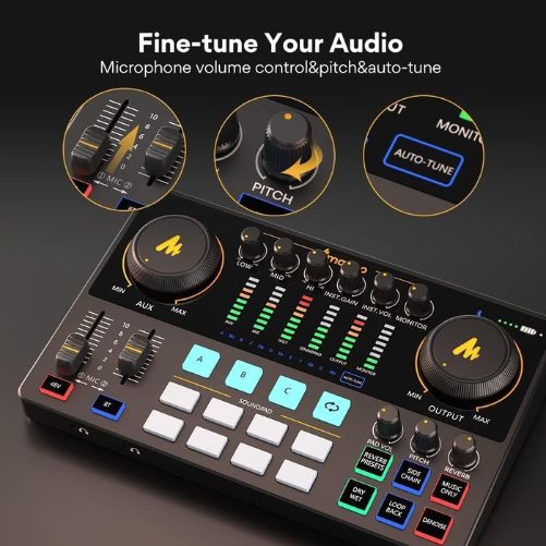 MAONO Caster AME2 10-Channel Podcast Audio Interface