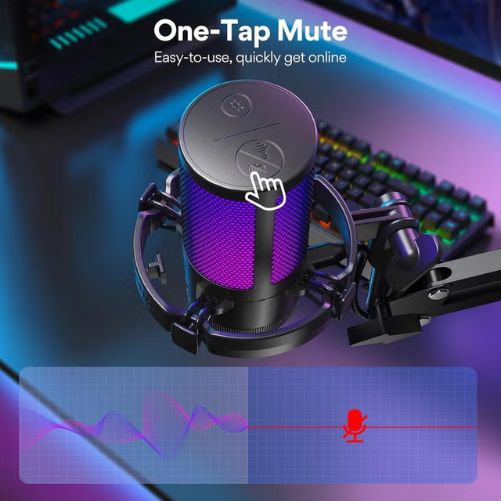 MAONO DGM20S GamerWave USB Condenser Gaming Microphone with RGB Lighting