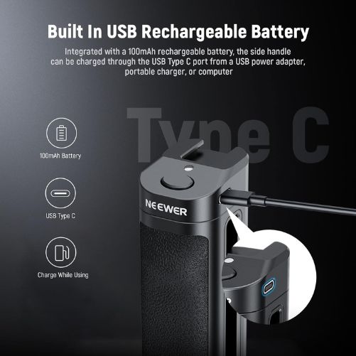 NEEWER Bluetooth Wireless Handle with Phone Clamp and SSD Clamp