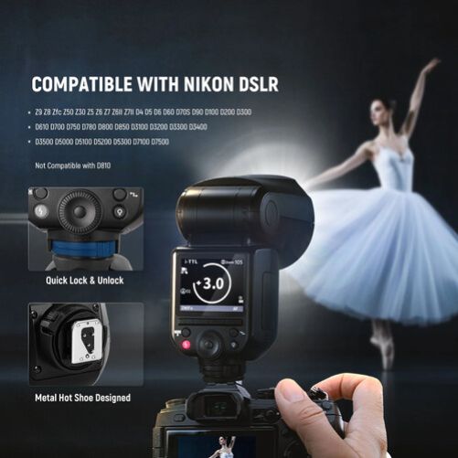 Neewer Z2PRO-N TTL Round Head Flash Speedlite for Nikon