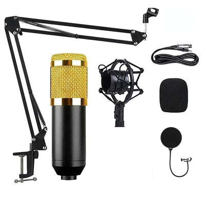 Promage Professional PCM-100 Condenser Microphone Kit for PC Microphone Studio For Computer Karaoke Sound Card Recording Microphone, Auxiliary