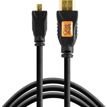 TETHERTOOLS TETHERPRO MICRO-HDMI TO HDMI 15 FEET - BLACK TPHDDA15