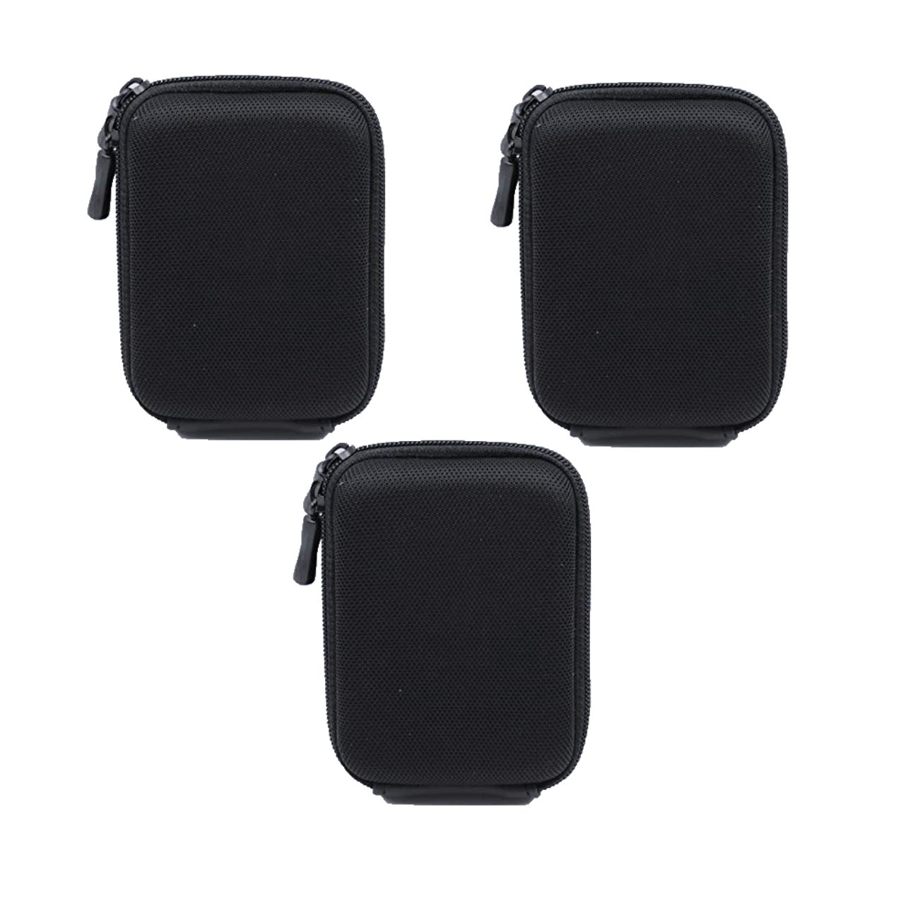 Solibag Carry Case -5001 Hardcase Pure Black L (With Shoulder Strap And Belt Loop) Suitable For Example Cybershot Dsc Hx60 Hx90 - Coolpix S9900 W100 W150 - Lumix Dmc Tz70 Tz80 - Powershot Sx710 Sx720 Pack Of 3Pcs