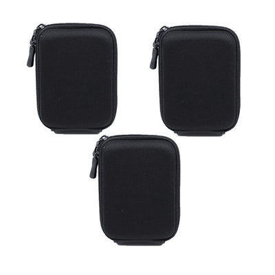 Solibag Carry Case -5001 Hardcase Pure Black L (With Shoulder Strap And Belt Loop) Suitable For Example Cybershot Dsc Hx60 Hx90 - Coolpix S9900 W100 W150 - Lumix Dmc Tz70 Tz80 - Powershot Sx710 Sx720 Pack Of 3Pcs
