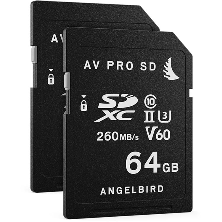 Angelbird 64Gb Av Pro Mk2 Uhs-Ii Sdxc Memory Card AVP064SDMK2V60X2 (2-Pack)