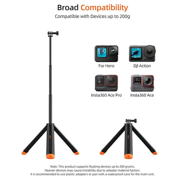TELESIN Floating Tripod Selfie Stick