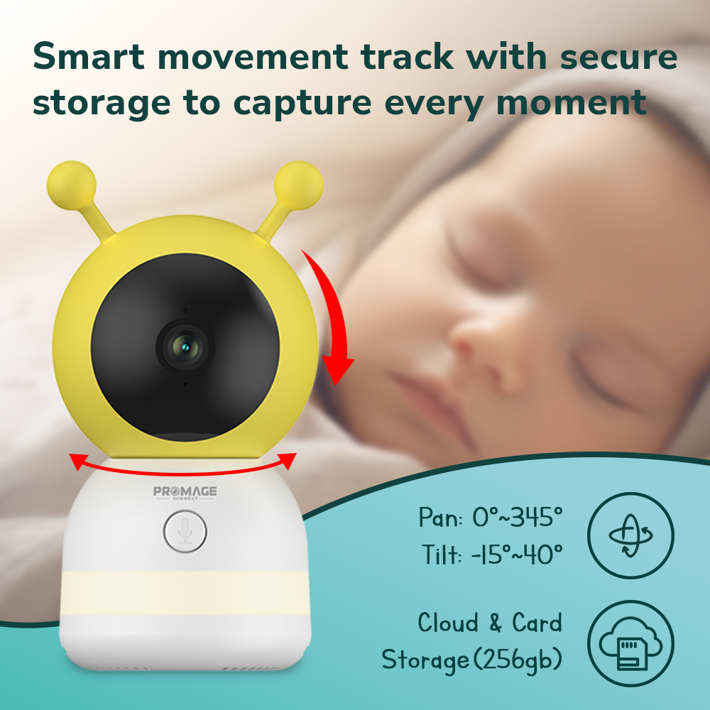 Promage Connect Smart WIFI 5” Baby Monitor With PTZ Camera