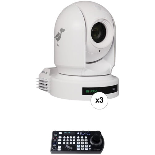 BirdDog Eyes P200 PTZ Kit with 3 x NDI Cameras and PTZ Keyboard (White)