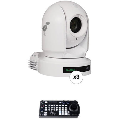 BirdDog Eyes P200 PTZ Kit with 3 x NDI Cameras and PTZ Keyboard (White)