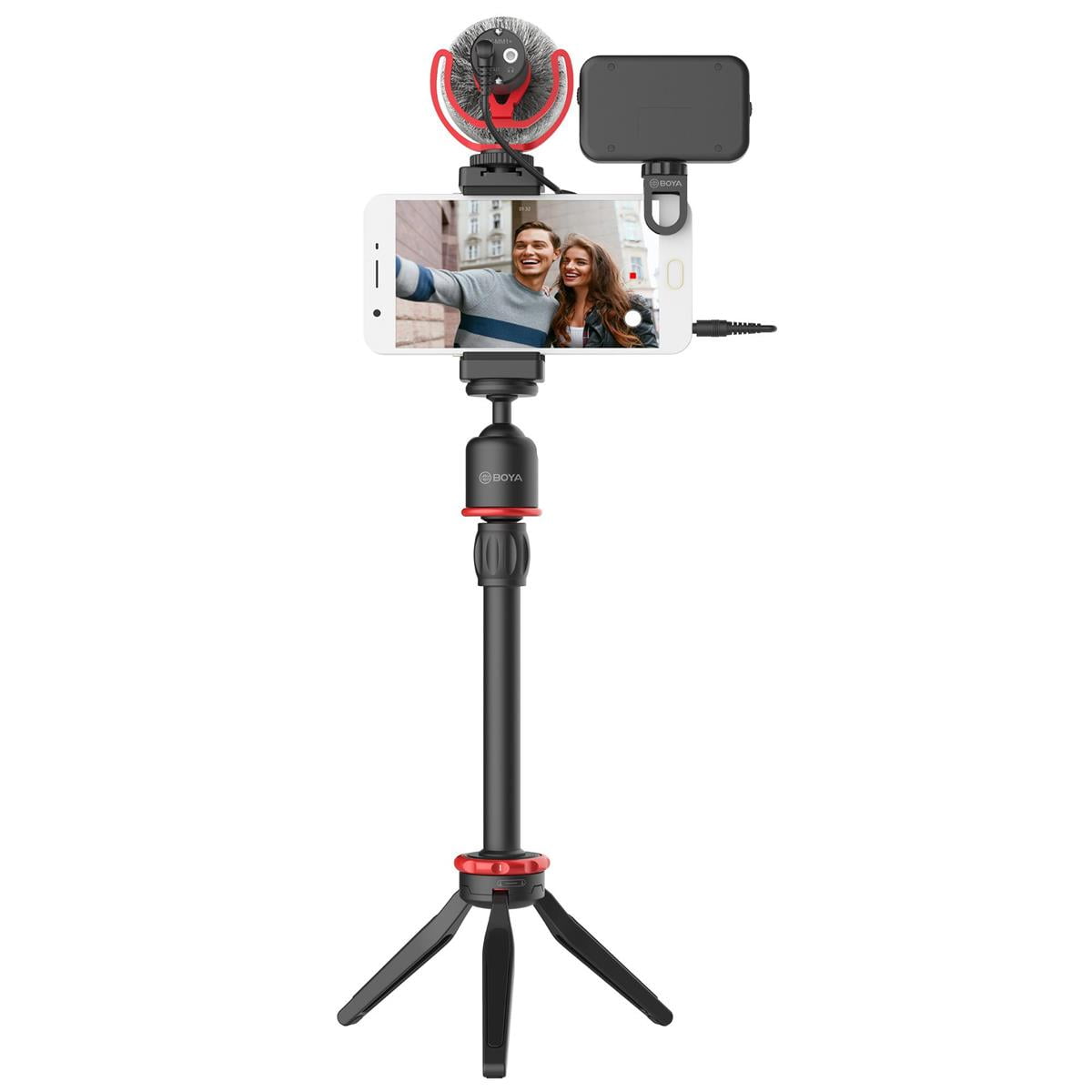 BOYA BY-VG350 Vlogger Kit Plus with BY-MM1+ Shotgun Microphone, LED Light