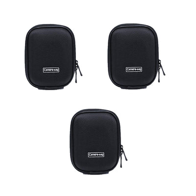Universal Anti-Shock Hard Shell Camera Case Bag With Blet Loop For Compact Compact Digital Camera Sony Nikon Canon (Black) Camera Bag -237 Pack Of 3Pcs