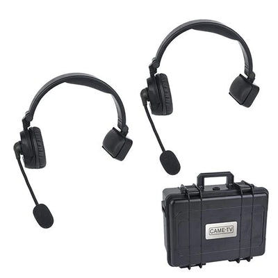 CAME-TV WAERO Duplex Digital Wireless Intercom Headset Communication System with Hardcase 2 Pack